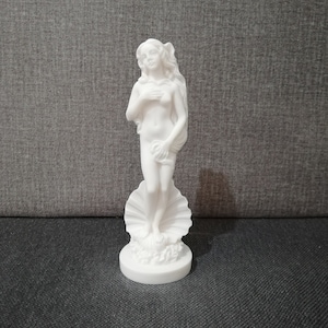 Birth of Goddess Aphrodite 16.5cm - 6.5in Greek Goddess of Beauty Venus Alabaster Handmade Sculpture Free Shipping - Free Tracking Number