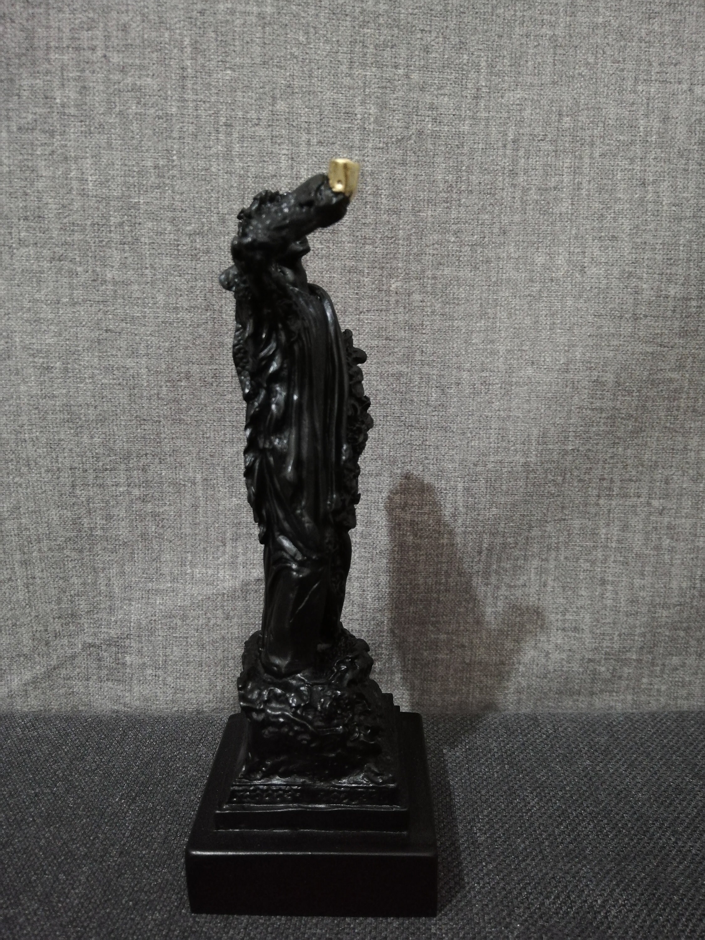 Statue Dionysos Bacchus - Dieu Grec Du Vin En Albâtre - Sculpture 16cm De Haut - Décoration Maison Ou Bureau