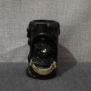 Pieta Candle Holder 10cm-3.93in The Descent From the Cross Alabaster Handmade Sculpture White Marble Free Shipping - Free Tracking Number