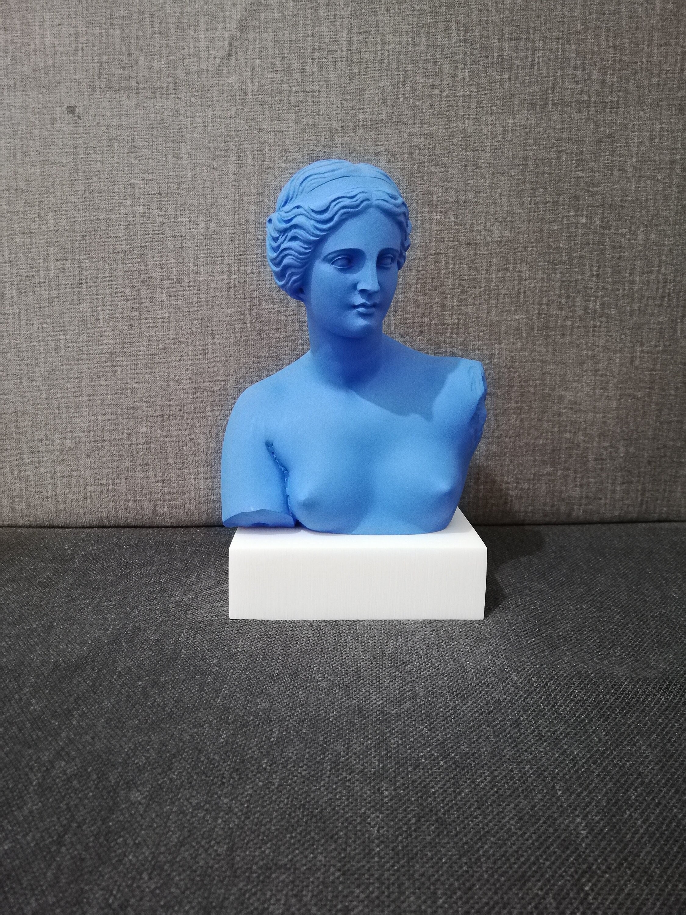 Venus de Milo - Aphrodite Bust Head 7.87in - 20cm Alabaster & White Marble Handmade Sculpture Free Shipping - Free Tracking Number