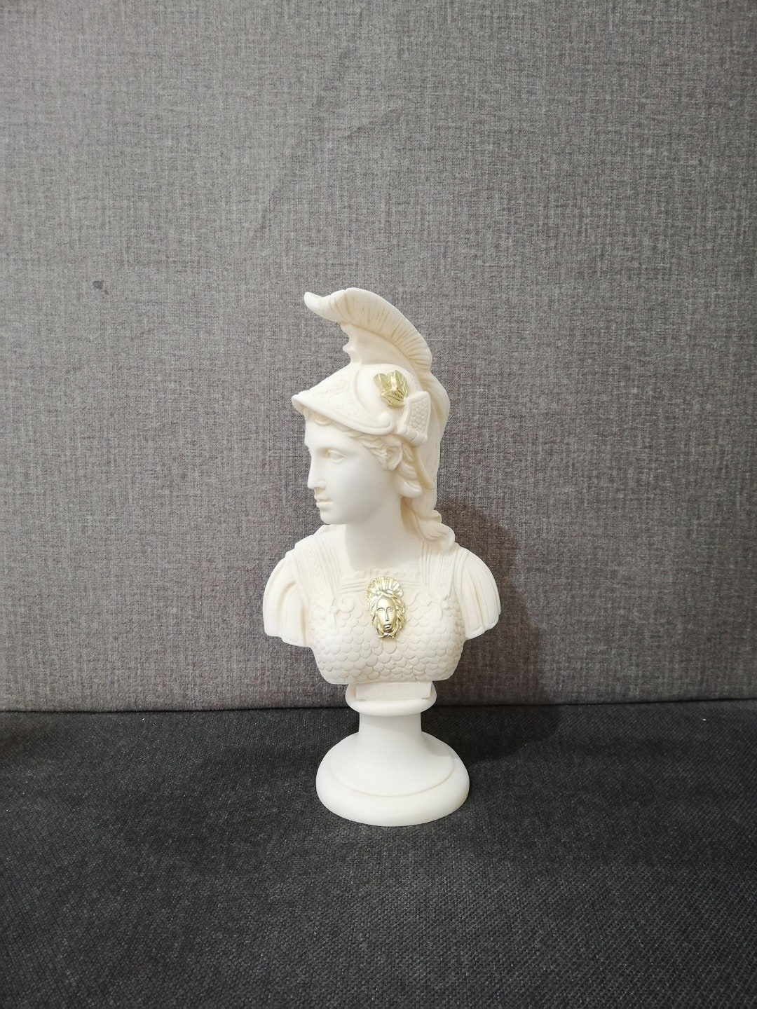 アテナ・パラス ヘッドバスト：9.25インチ 手作りギリシャ女神像