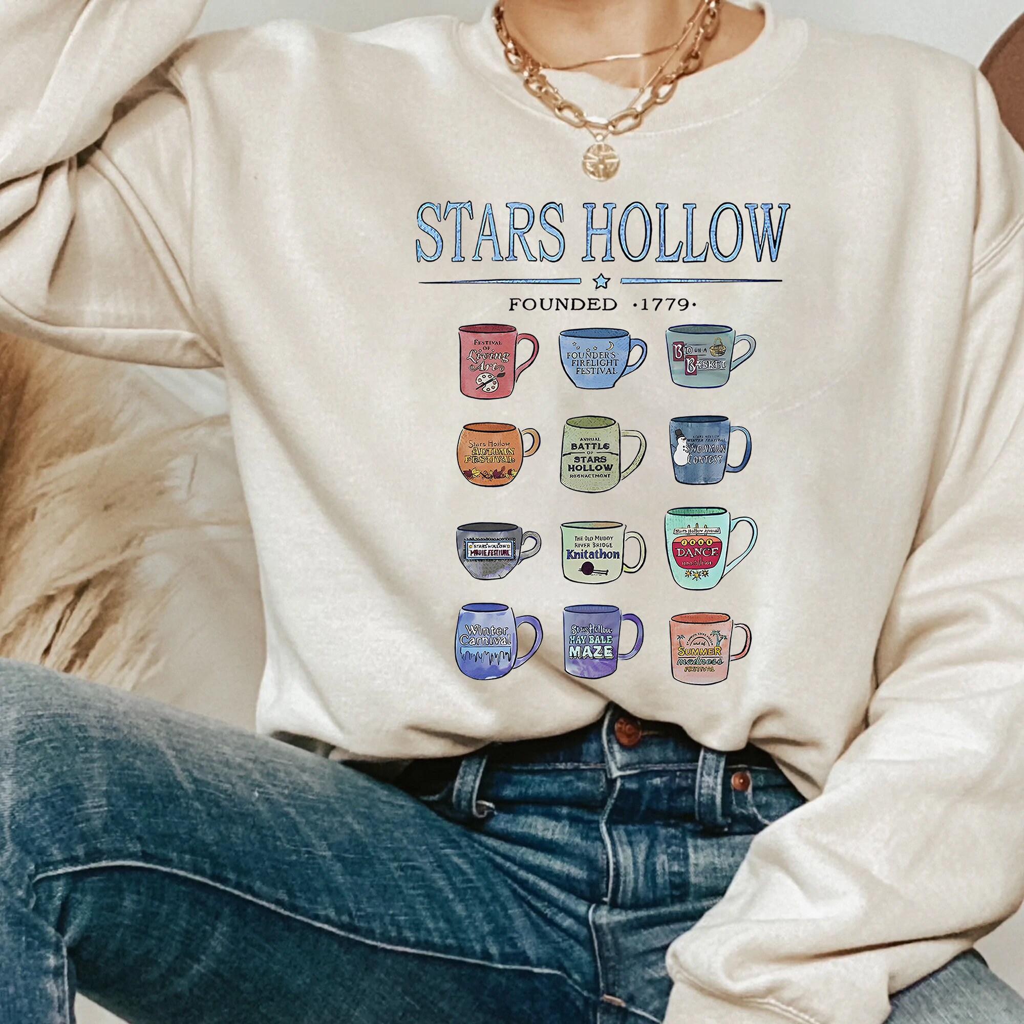 Star Hollow Autumn Sweatshirt Gilmore Festival Crewneck - Etsy Israel