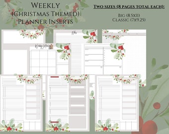 Weekly Planner, Christmas Themed Planner, Holiday, Meal Menu, Christmas Printable, Categories and To Do Lists,Instant download