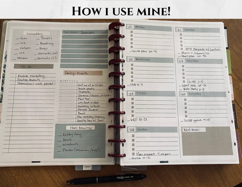 Weekly Dashboard Days of the Week Printable Planner Inserts // Functional Planner // To Do Lists // Intentional Living // Productivity image 6