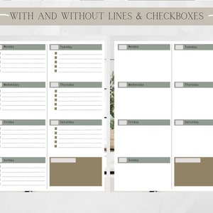 Weekly Dashboard Days of the Week Printable Planner Inserts // Functional Planner // To Do Lists // Intentional Living // Productivity image 10
