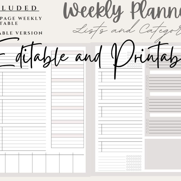 Fillable Habit List Etsy Fillable Habit List Etsy