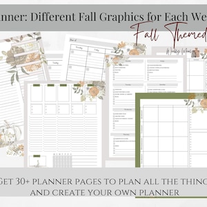 Planner / Fall Themed / Catchall / Homeschool / Habit Tracking / Routines / Notes / Goals / List Making / Faith