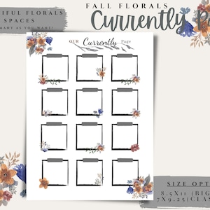Attualmente Pagina / Fiori autunnali / Happy Planner Classic e grandi dimensioni / Bellissimi fiori