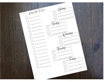 Running To Do List with Top Three a Day