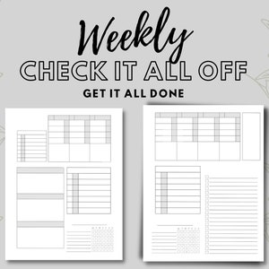 Weekly Get It All Done & Check It All Off // FlyLady Cleaning System // Happy Planner // Planner Insert // Frankenplan // Room for Stickers