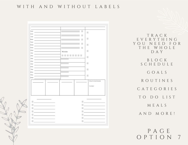 Daily Planner Printable / Meet Your Goals / Get Things Done / Routines ...
