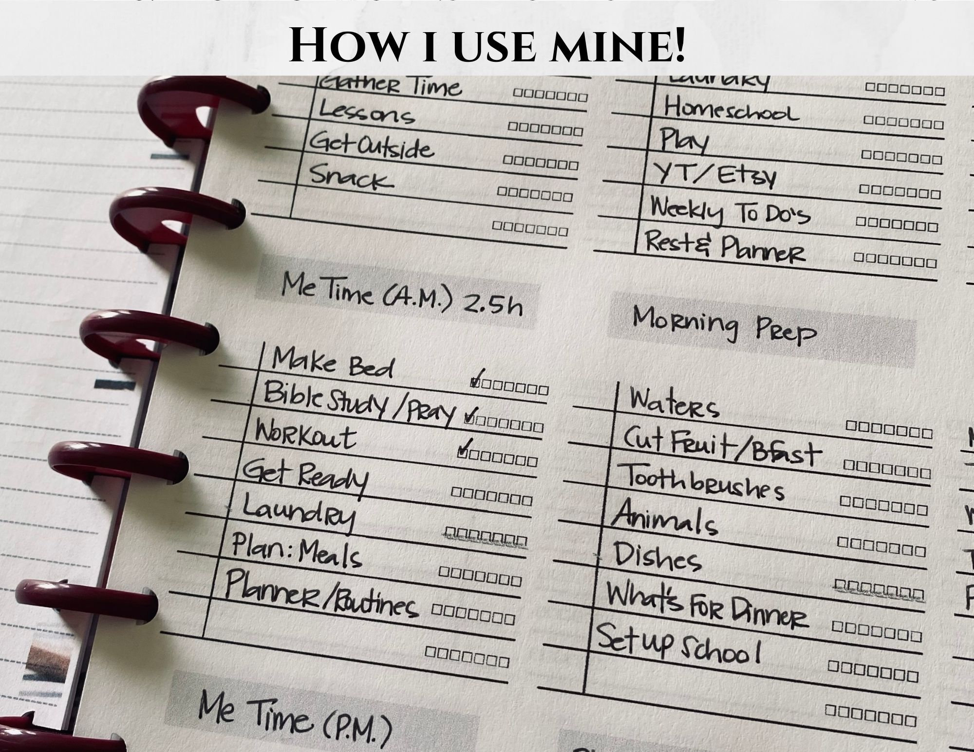 Task Routines Printables Planner Inserts // Habit Tracking // Goals and ...
