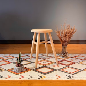 Indoor Blumenständer - Holz Blumenhocker Holzhocker Duschbank Custom Hocker Rustikaler Hocker