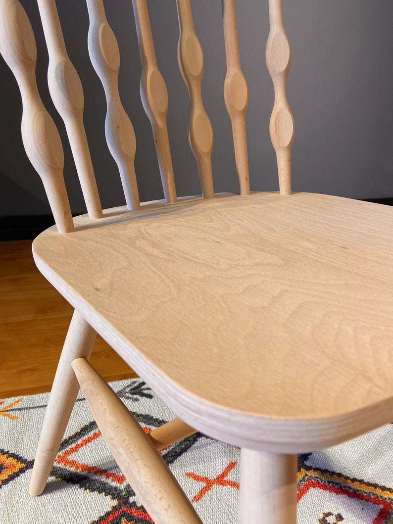 Farmhouse Chair Custom Finish and Seat Nub Wooden Dining - Etsy