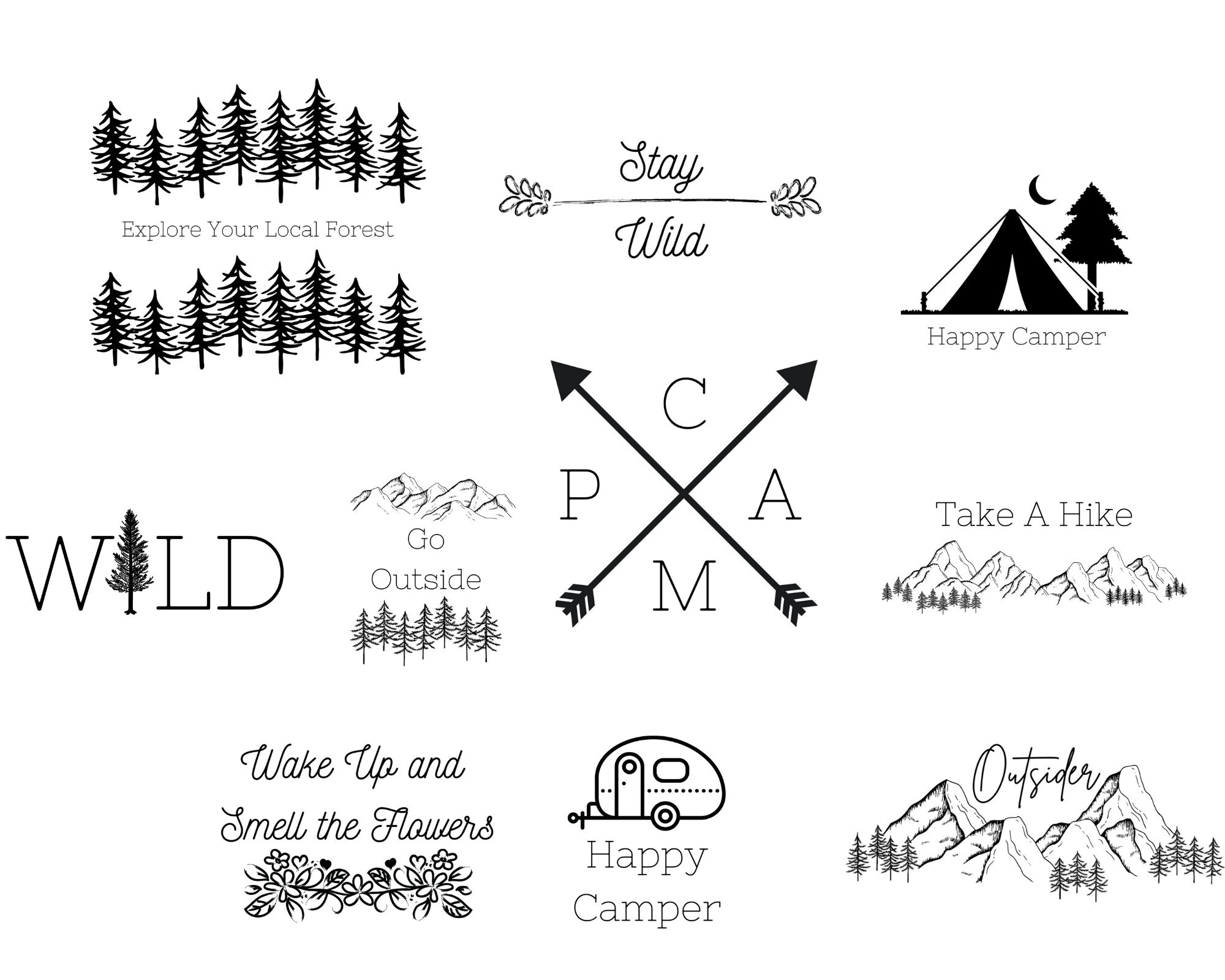 Outdoors SVG Bundle - Etsy