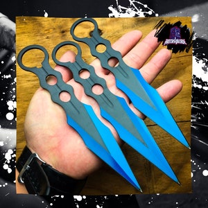 12 PCs 6 Ninja Hunting Rainbow Tactical Kunai Throwing Knife Set