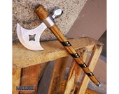 19 quot native american peace pipe tomahawk hatchet replica with functional pipe