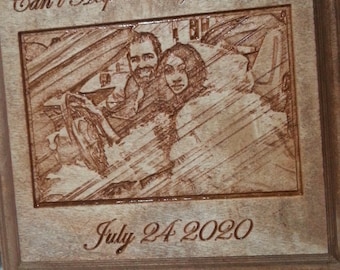 Customized Wood Picture with optional text engraving