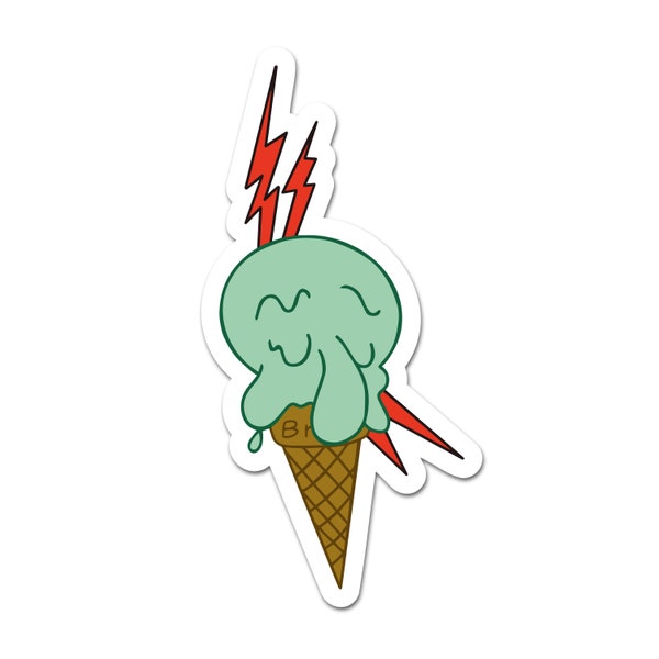 Gucci Mane/Squidward Ice Cream Cone Sticker