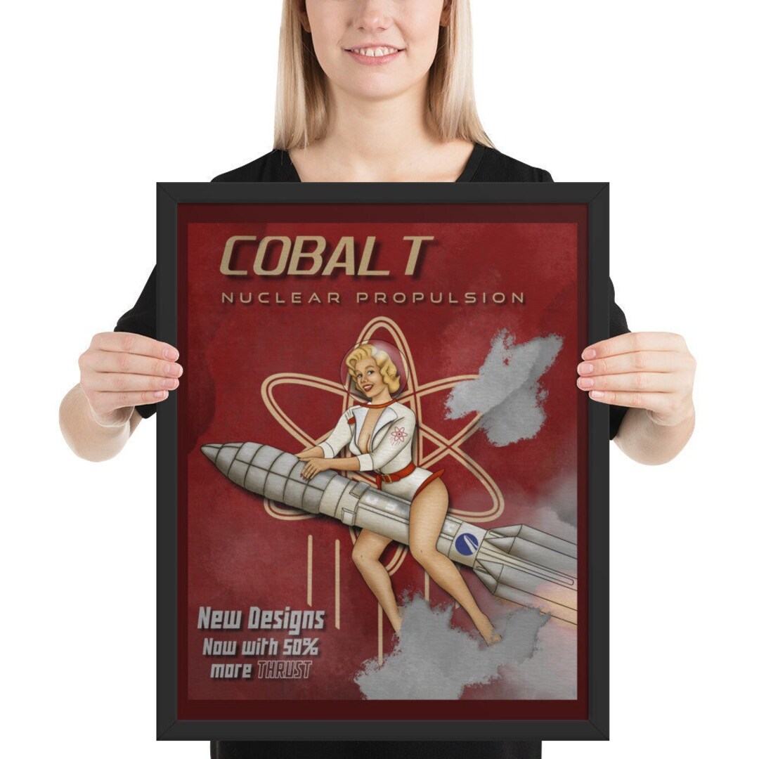Cobalt Nuclear Propulsion Pin Up Style Rust Red Keycard Etsy