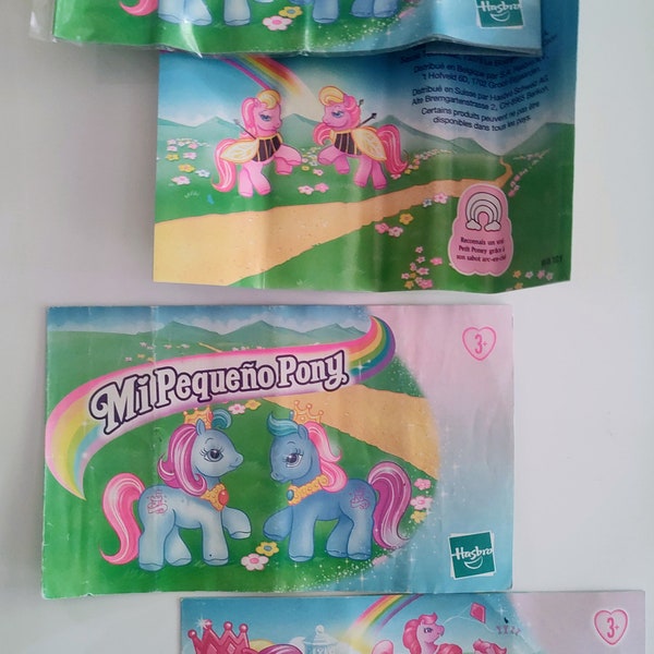 Dépliants de collection My Little Pony Gen2 + coupons rares néerlandais des années 90