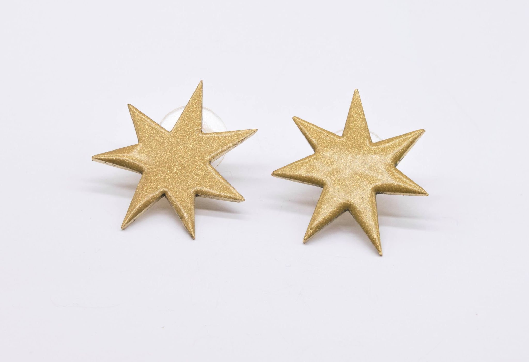 Gold Star Earrings Etsy