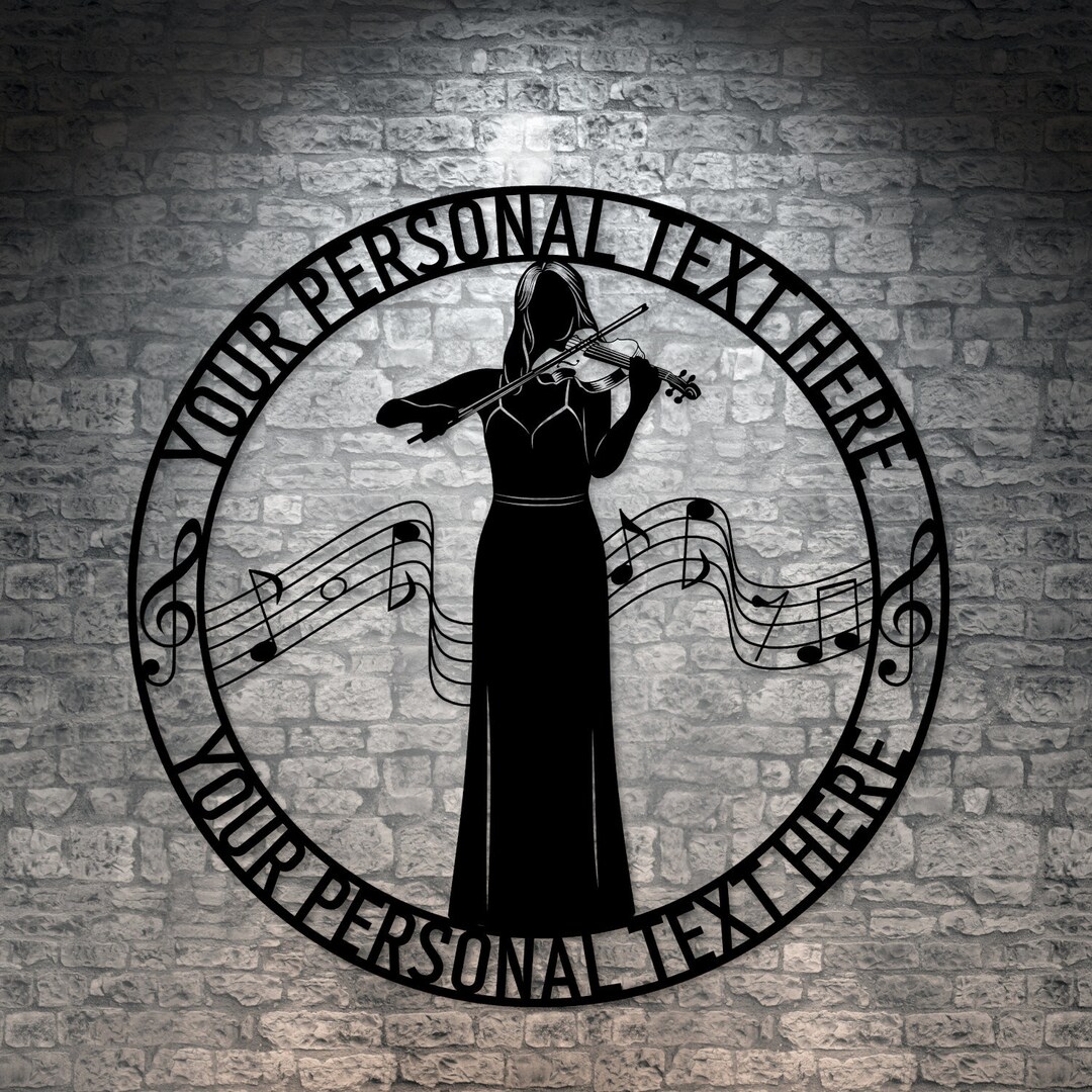 Personalized Female Violinist Name Metal Sign. Custom Violin Etsy