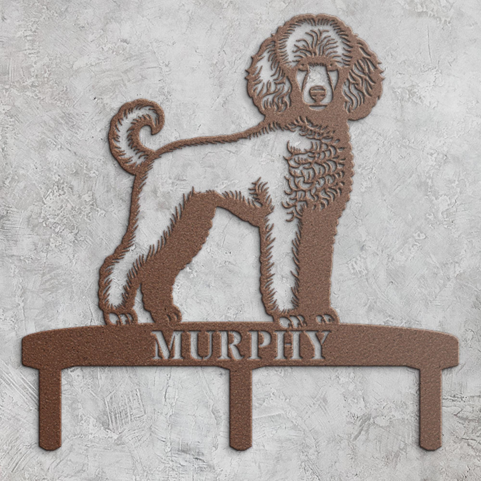 Personalized Poodle Garden Metal Sign With Stakes. Custom Dog Plaque ...