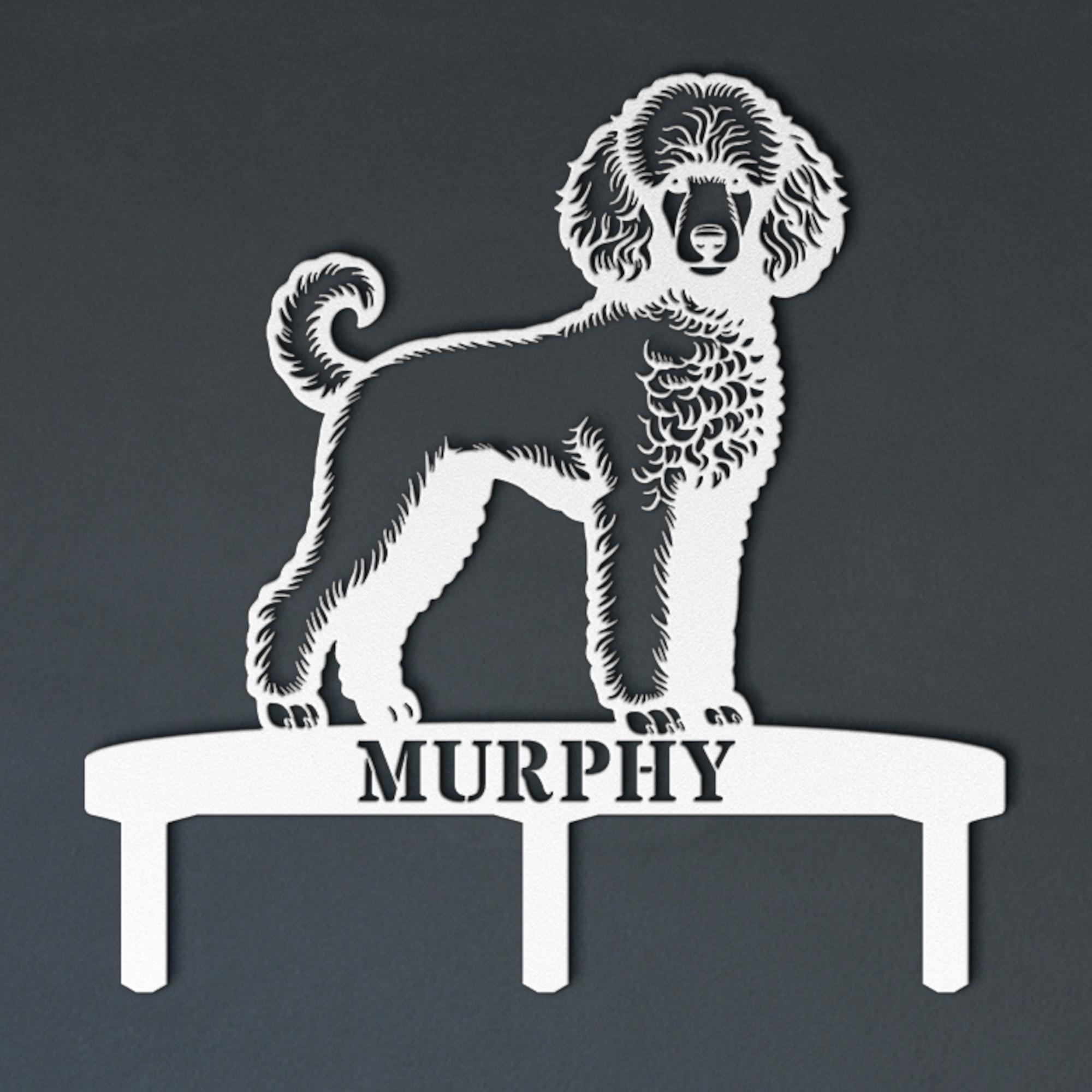 Personalized Poodle Garden Metal Sign With Stakes. Custom Dog Plaque ...