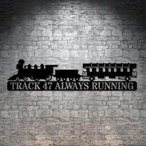 Personalized Locomotive Name Metal Sign. Custom Vintage Steam Train Wall Decor Gift. Train Collector Sign. Railroad Wall Hanging Present.