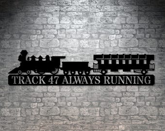 Personalized Locomotive Name Metal Sign. Custom Vintage Steam Train Wall Decor Gift. Train Collector Sign. Railroad Wall Hanging Present.
