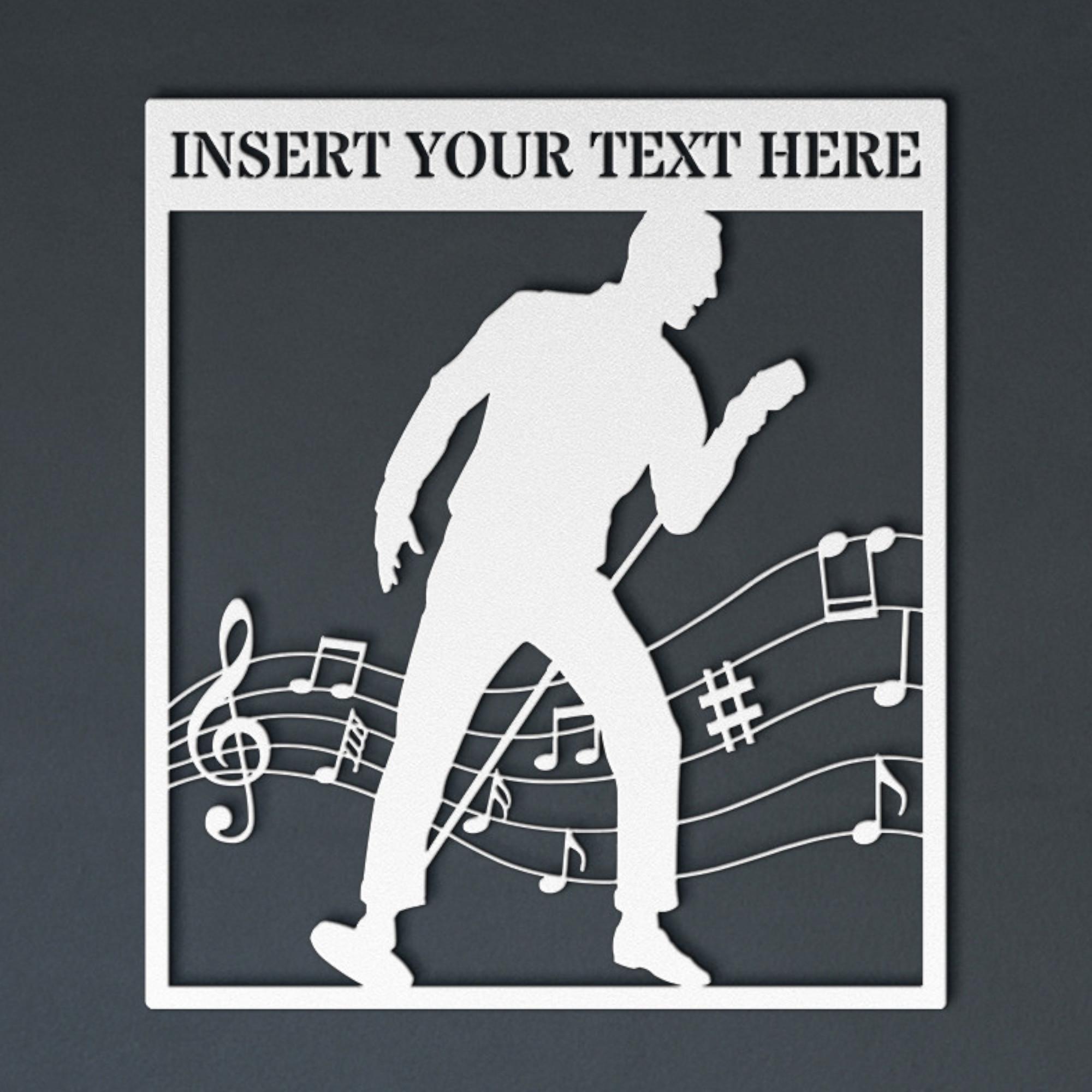 Personalized Male Singer Metal Sign. Custom Entertainer Wall Decor Gift ...