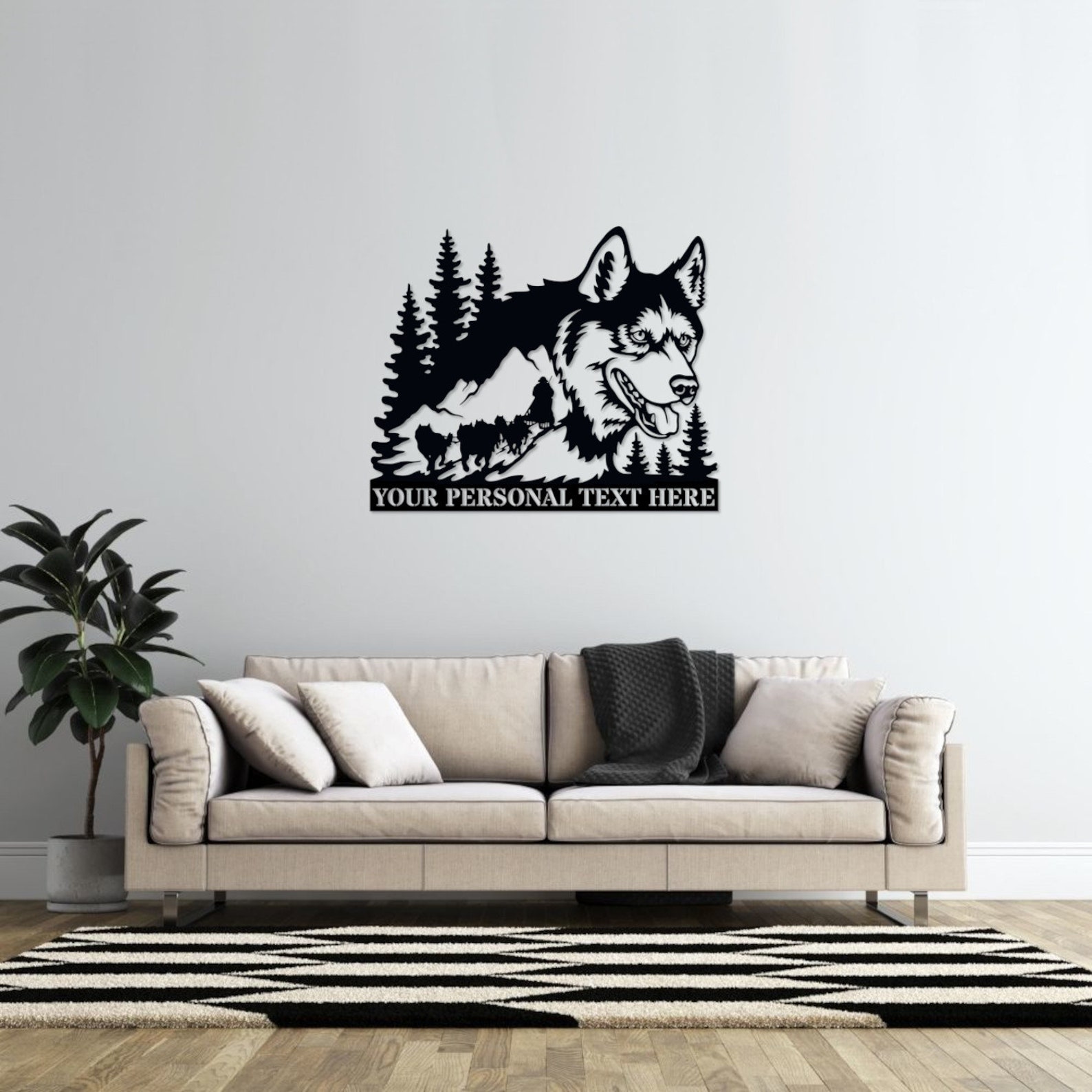 Personalized Husky Name Sign