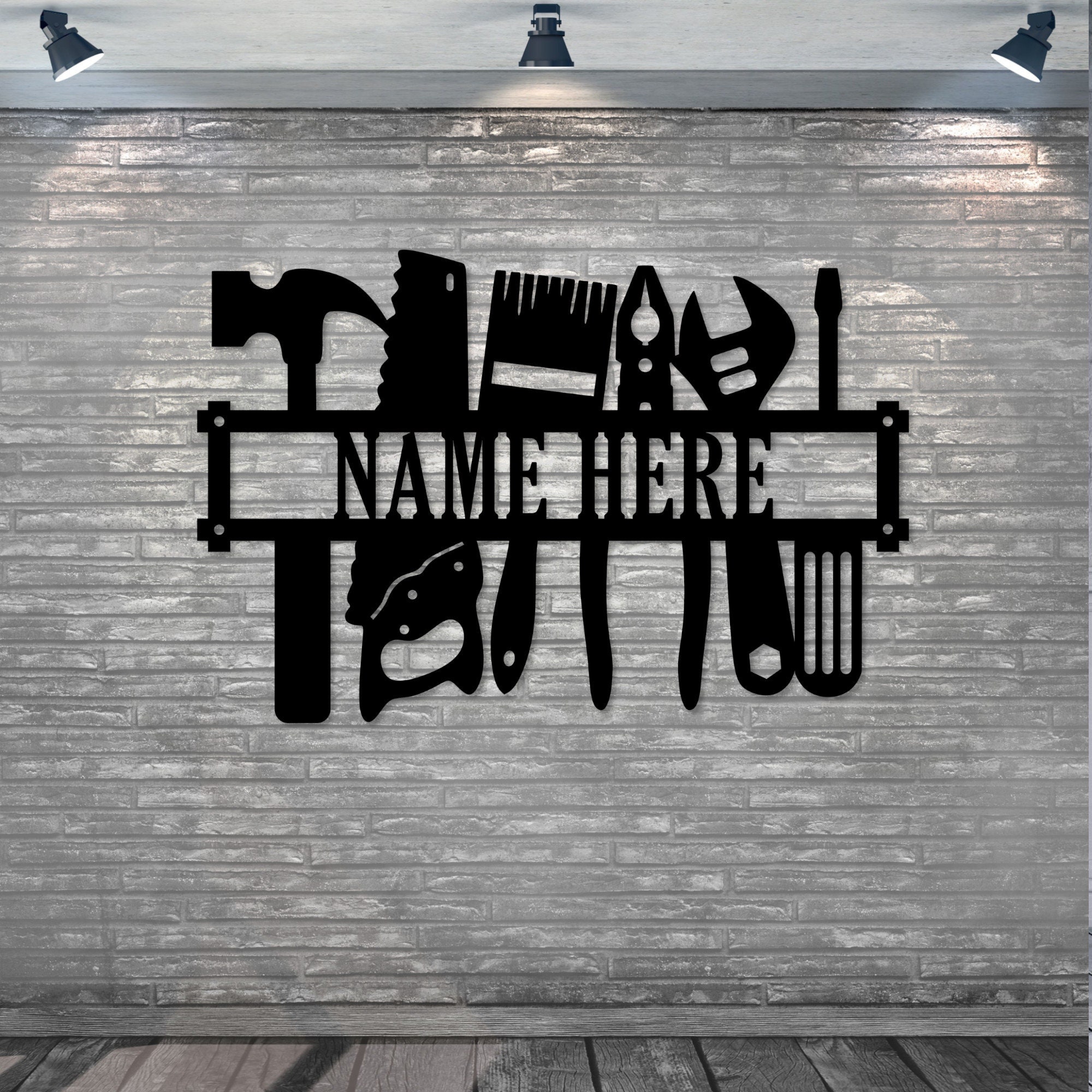 Personalized DIY Tools Name Metal Sign. Custom Handyman Wall Decor Gift ...