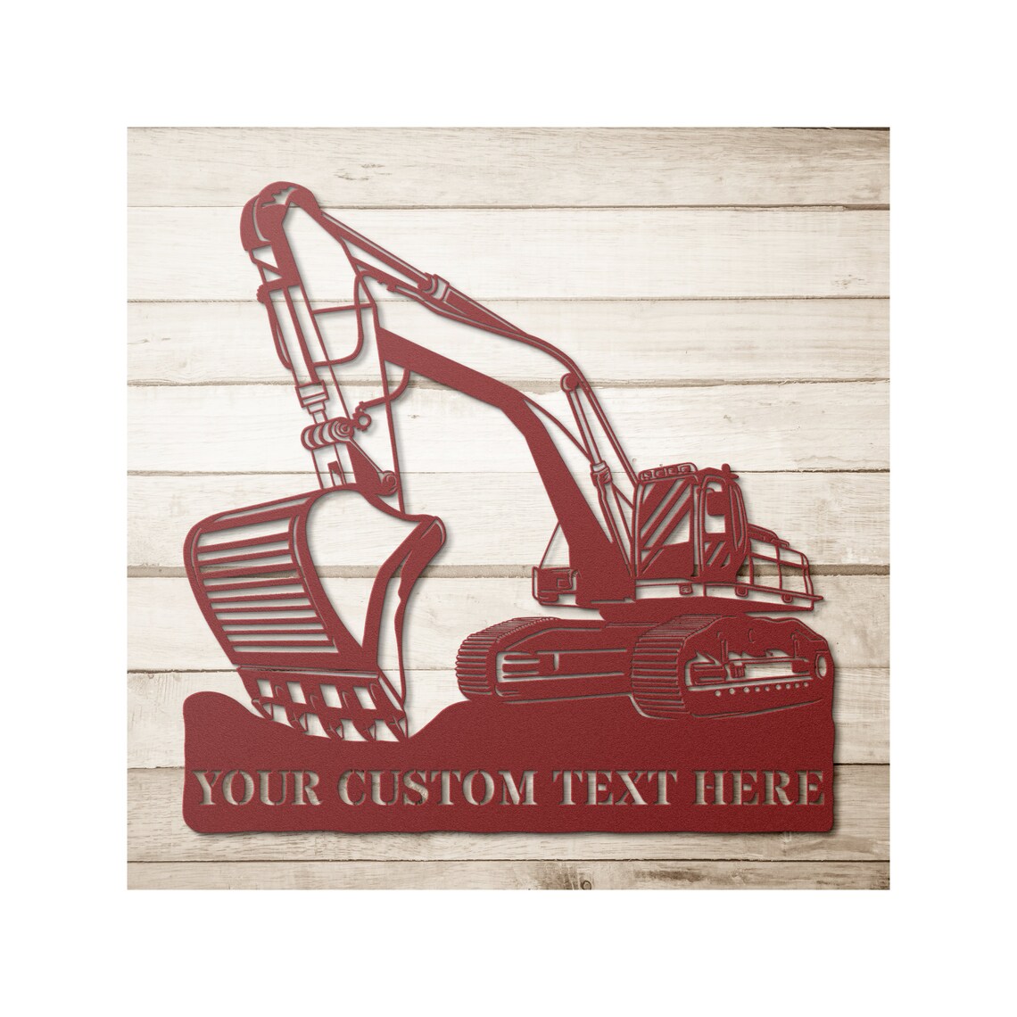 Personalized Excavator Digging Metal Sign With Custom Text - Etsy