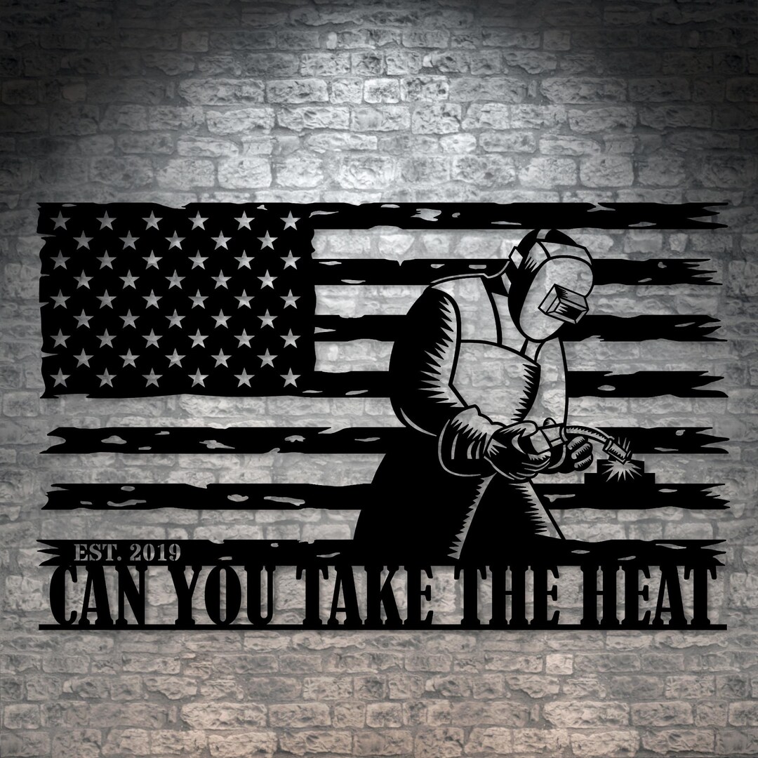 Targa in metallo personalizzata con nome di saldatore MIG