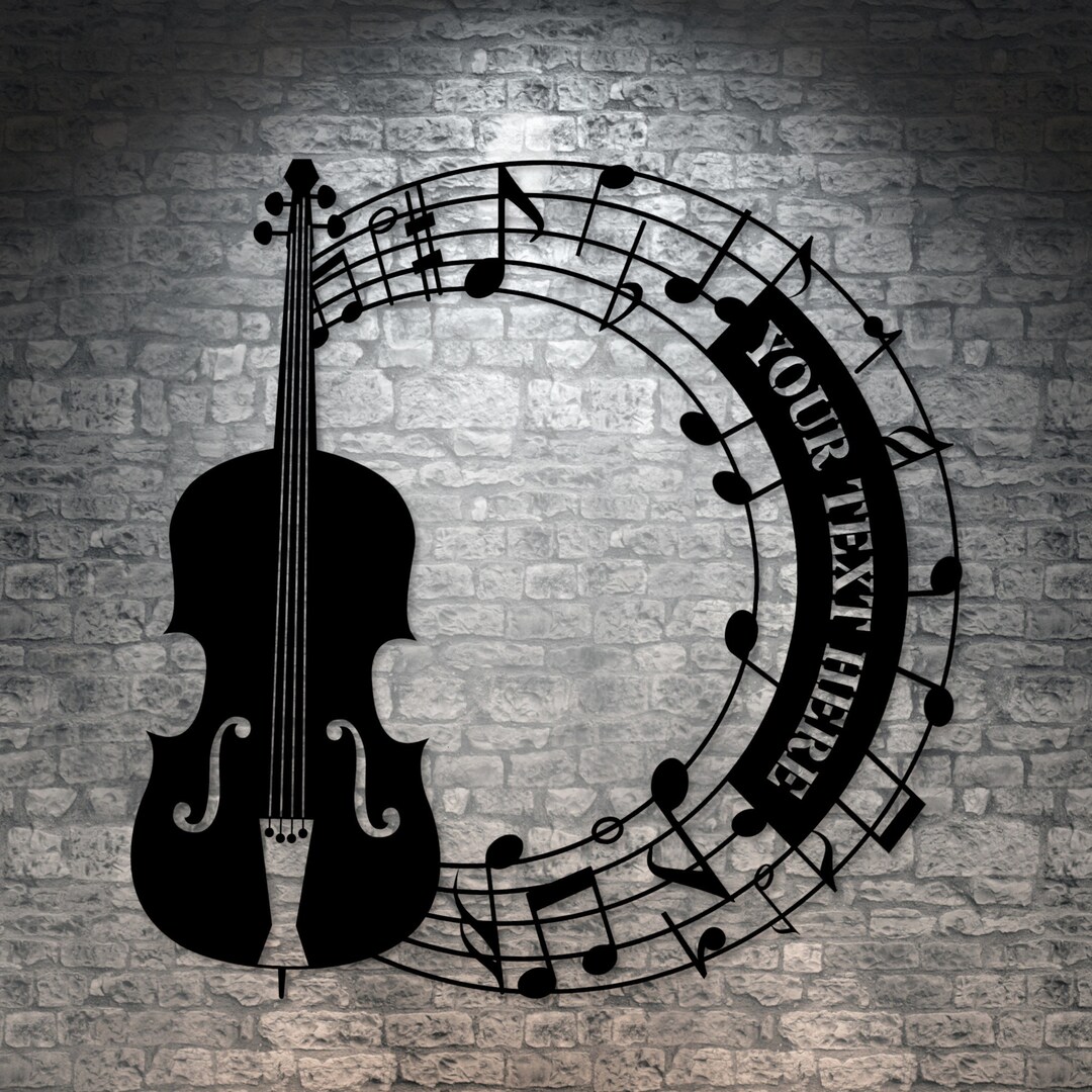 Personalized Cello and Notes Name Metal Sign. Custom Cellist Etsy