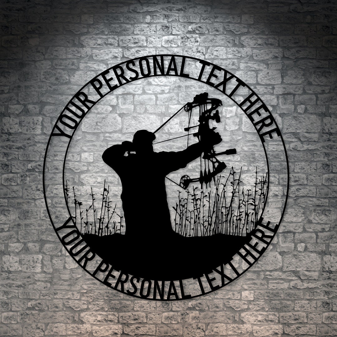 Personalized Archery Name Metal Sign. Customizable Hunting Etsy
