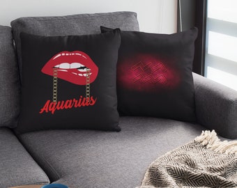 18x18 Astrology Zodiac Badge Aquarius Sign Throw Pillow Multicolor 18x18 Astrology Zodiac Badge Aquarius Sign Throw Pillow Multicolor