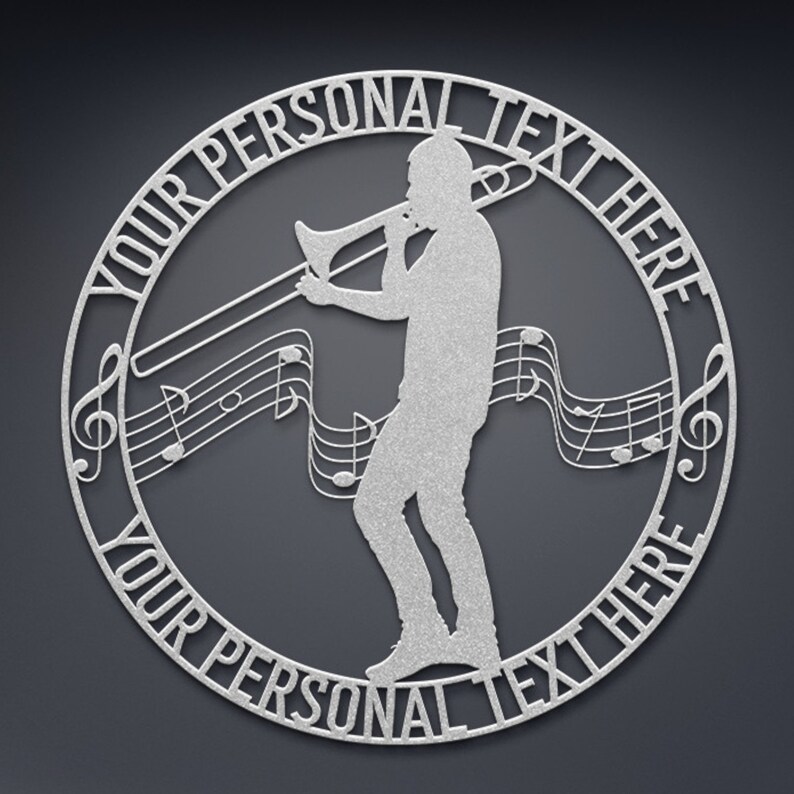 Personalized Trombone Player Name Metal Sign Trombone Player Etsy
