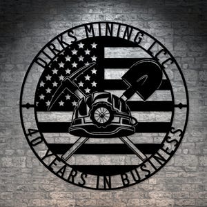 Personalized Mine Worker Metal Sign With Your Custom Text. Custom Coal Mining Name Sign. US Coal Mining. Gift For Gold Digger. Patriotic Art