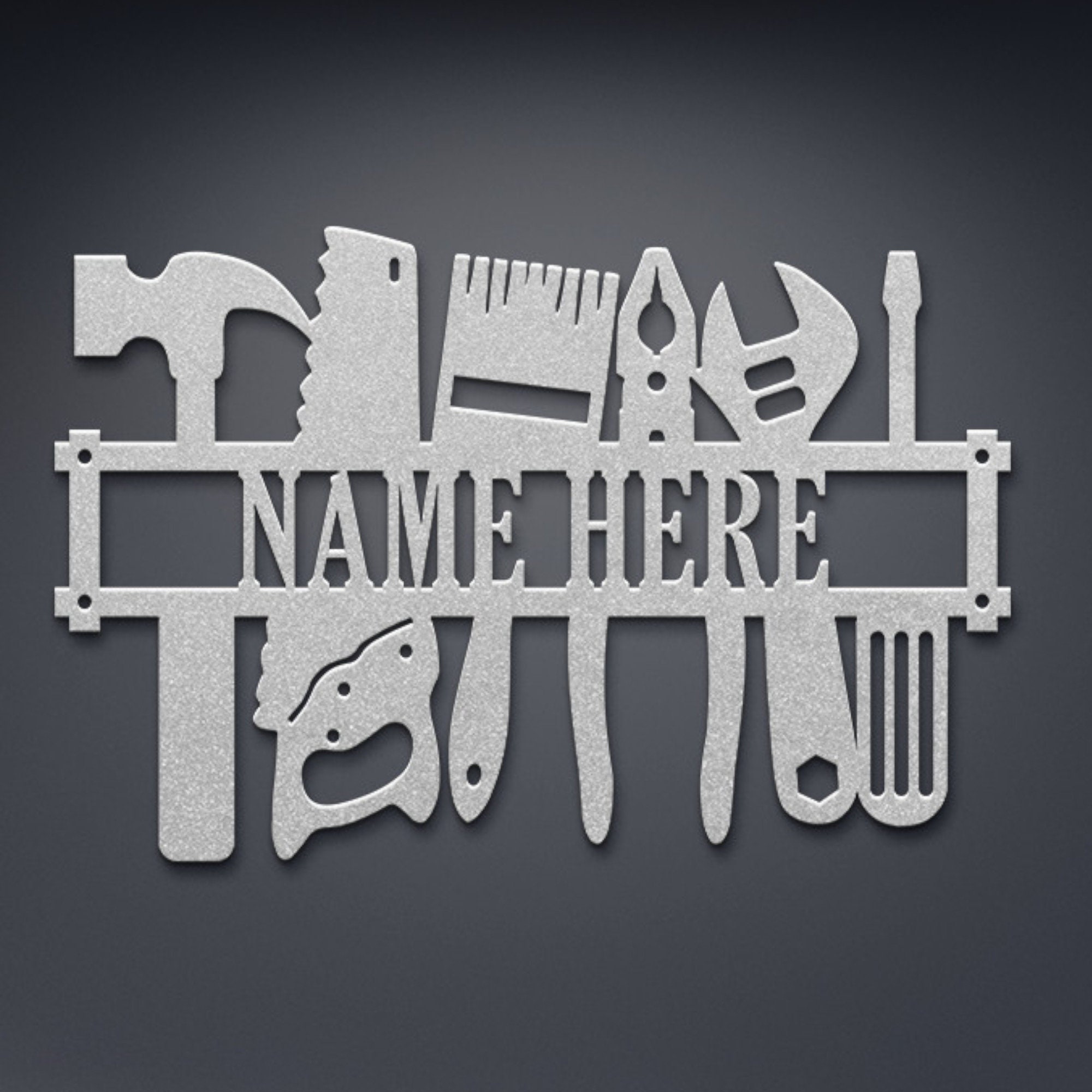 Personalized DIY Tools Name Metal Sign. Custom Handyman Wall Decor Gift ...
