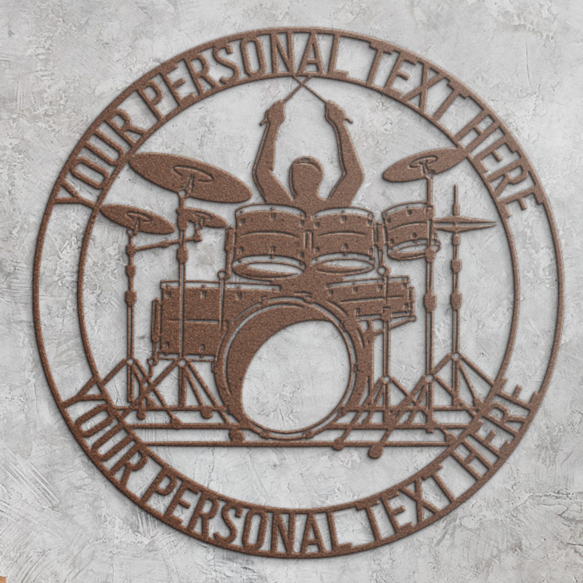 Drummer Sign Personalized Drum Player Name Metal Sign. Drummer Wall Hanging Gift ...