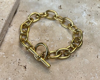 Link bracelet for women, gold bracelet, silver bracelet, paperclip bracelet, valentines gift for her, gift for wife, gift for girlfriend