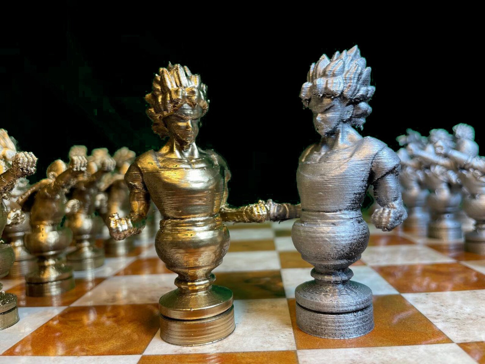 Anime Chess Set Naruto Chess Set Goku Chess Set Fight Etsy