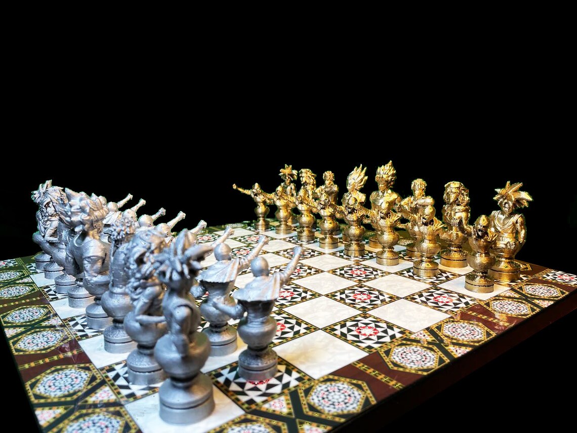 Anime Chess Set Naruto Chess Set Goku Chess Set Fight Etsy
