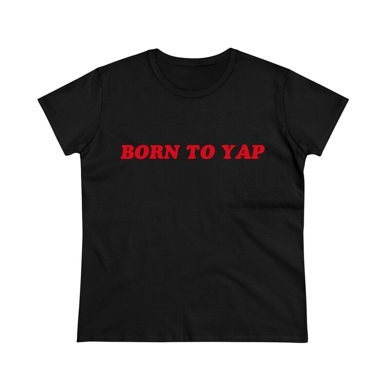 Born To Yap babytröja, Y2K babytröja, Y2K figurnära tröja, trendig Y2K-topp, Y2K-kläder, rolig tröja, ohämmade tröjor, Weirdcore, offensiv t-shirt bild 4