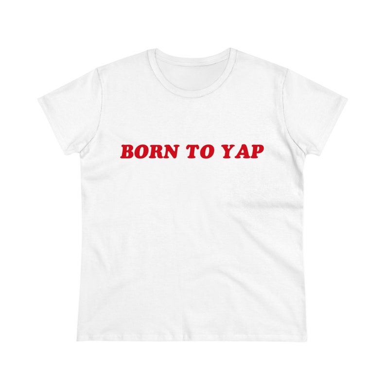 Born To Yap babytröja, Y2K babytröja, Y2K figurnära tröja, trendig Y2K-topp, Y2K-kläder, rolig tröja, ohämmade tröjor, Weirdcore, offensiv t-shirt bild 2
