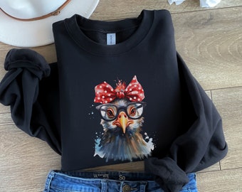 Chicken Sweatshirt, Mothers Day Chicken Sweatshirt, Women Chicken Sweatshirt, Love Chickens, Animal Sweatshirt, Funny Farmer Farm Hoodie
