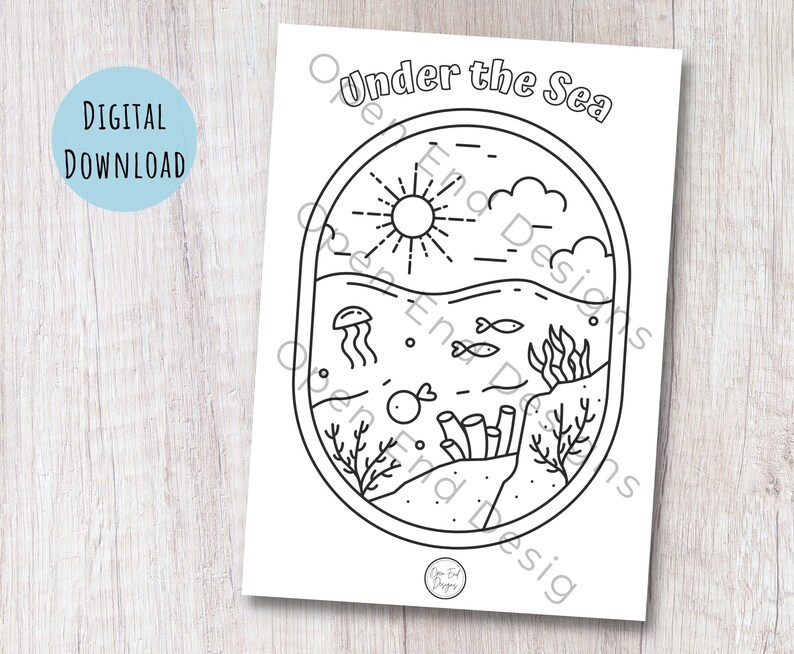 Coastal Coloring Pages//instant Download Printable Coloring Pages ...